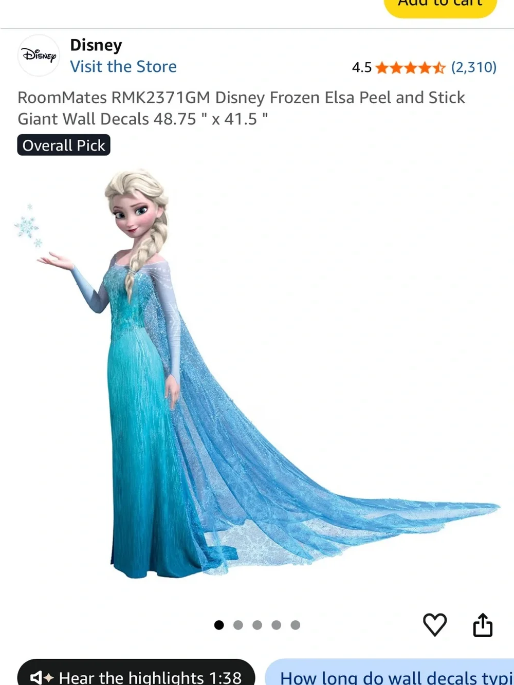 Disney Elsa & Anna Full With Curtains & Decals